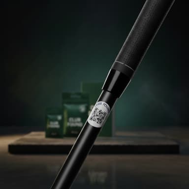 ClubFound QR sticker on a golf club